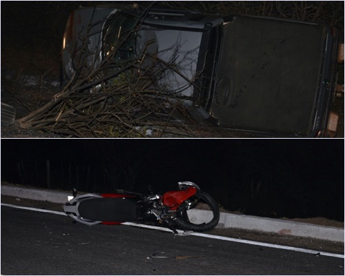 Colisão entre motocicleta e carro deixa uma vítima fatal na BR-030 entre Brumado e Sussuarana
