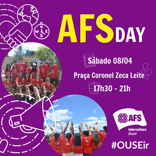 Acontecerá neste sábado na Praça da Prefeitura em Brumado o AFS Day