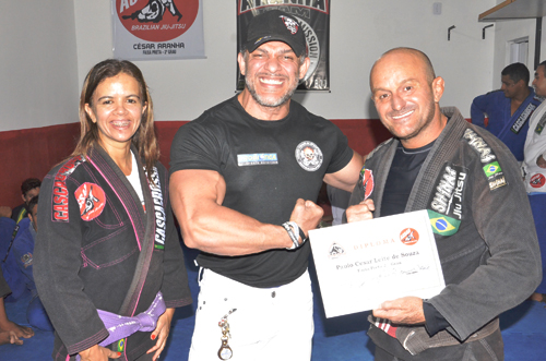 César Aranha recebe graduação em faixa preta 2º grau de Jiu-jítsu
