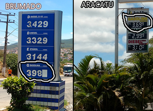 Gás de Cozinha e Gasolina são mais baratos em Aracatu do que em Brumado