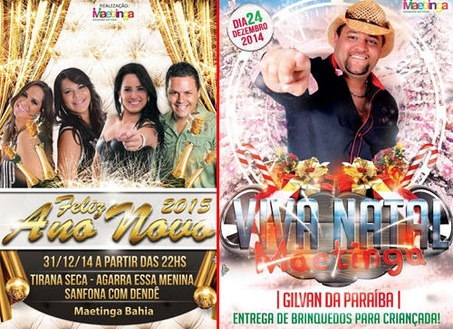 Prefeitura de Maetinga convida a população para as festividades de Natal e Ano Novo