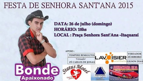 Neste domingo tem Bonde Apaixonado em Itaquaraí