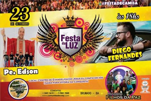 Dia 23 de Outubro será realizada mais uma edição da Festa da Luz 2017