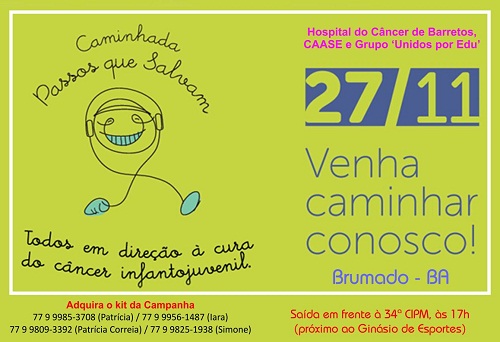 Caminhada Passos Que Salvam acontecerá neste domingo em Brumado