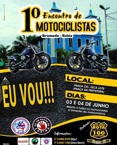 Iº Encontro de Motos de Brumado terá apoio da Prefeitura Municipal