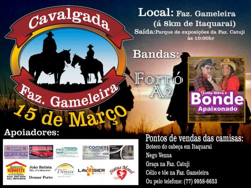 Acontece neste domingo (15) a grande cavalgada da Fazenda Gameleira
