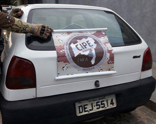 Cipe Sudoeste apreende carro roubado no distrito de Sussuarana, em Tanhaçu