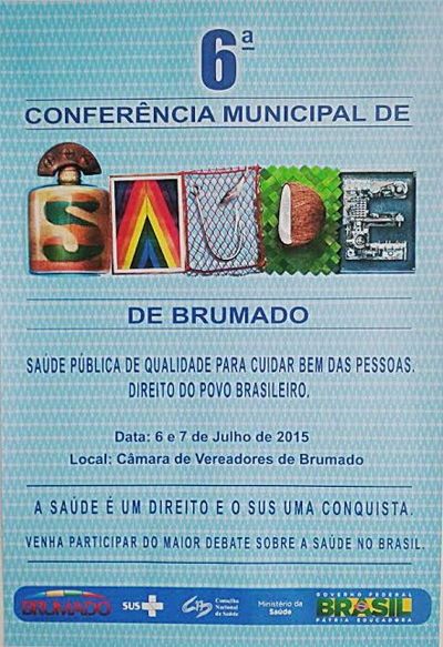 VI Conferência Municipal de Saúde de Brumado se iniciará na próxima segunda-feira (06) às 18 horas 