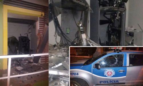 Bandidos explodem agência bancária e atiram contra viatura em Palmas de Monte Alto