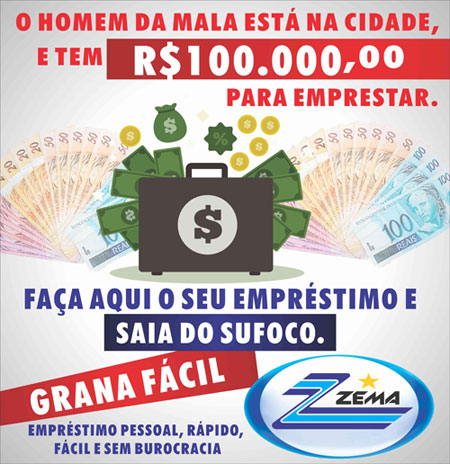 O HOMEM DA MALA CHEGOU EM BRUMADO E ESTÁ NA ZEMA