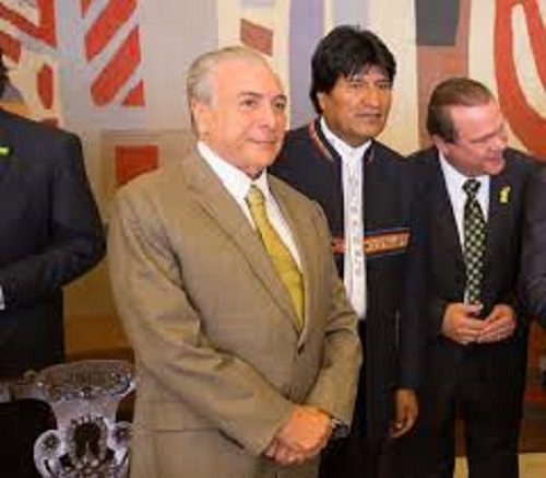 Temer se encontra com Evo Morales, aliado de Lula e Dilma