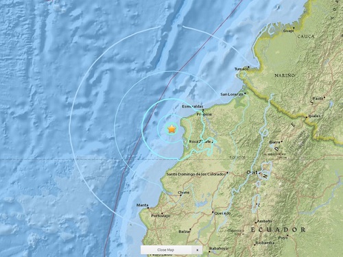 Novo terremoto de magnitude 5,8 atinge costa do Equador