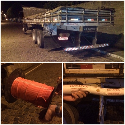 Caminhão com 3 toneladas de explosivos é apreendido em Brumado