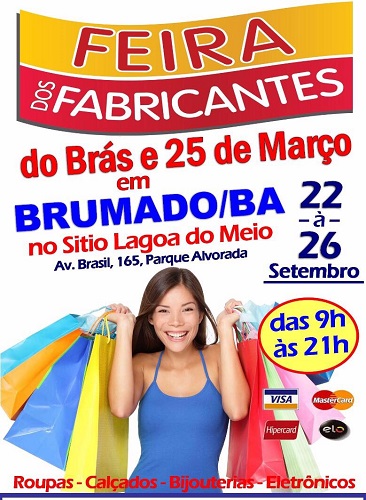Feira dos Fabricantes do Brás e 25 De Março em Brumado