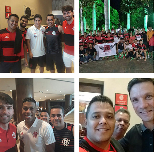 Torcida FlaBrumado assiste jogo do Flamengo em Salvador e tem momentos com seus ídolos