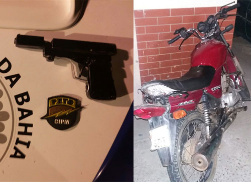 Polícia Militar prende assaltantes e recupera motocicleta roubada