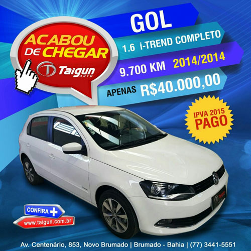 O carro que você estava esperando acabou de chegar na Taigun Auto