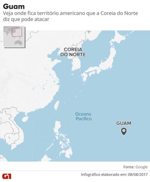 Coreia do Norte confirma plano para atacar Guam com mísseis