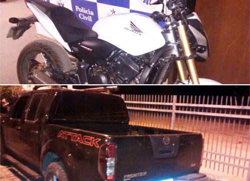 Policia Civil prende Traficante com droga, moto e Picape usada em Homicídios
