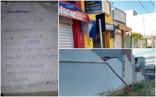 LADRÃO ROUBA COMÉRCIO E DEIXA BILHETE AMEAÇANDO A VÍTIMA