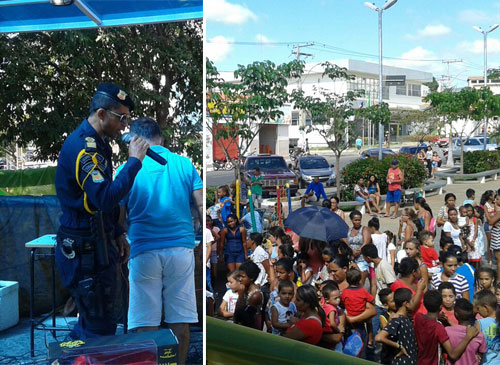 Guarda Civil Municipal de Brumado entrega brinquedos às crianças