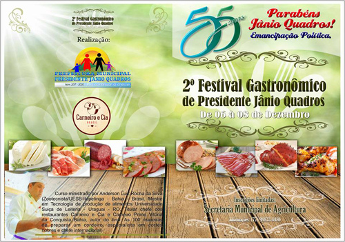 Prefeitura de Jânio Quadros promove o segundo Festival de Gastronomia no município