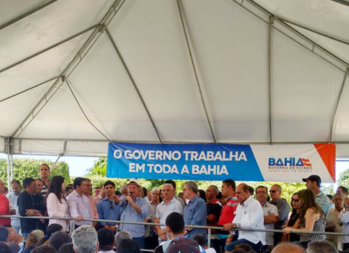 Público pequeno e a ausência de Rui Costa marcaram as inaugurações em Guajeru