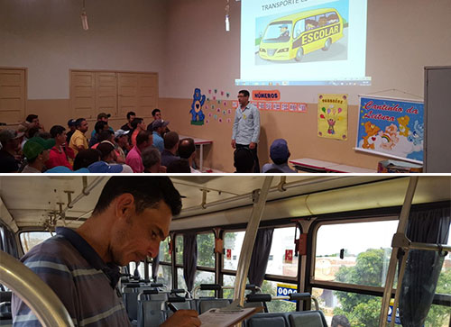 Ônibus escolares passam por vistoria e condutores por capacitação em Rio do Antônio