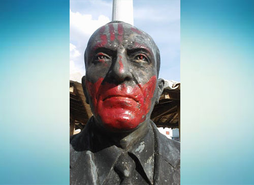 Vândalos pincham imagem do padre Ladislau em Aracatu