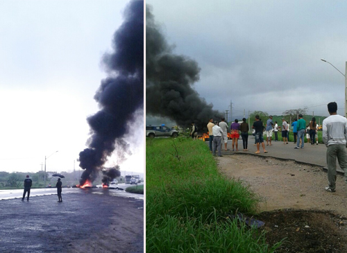 Em protesto motoristas e populares bloqueiam a BA – 262 e BR – 030