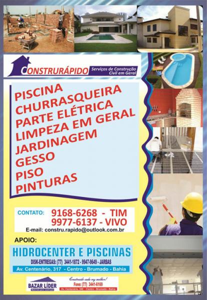 CONSTRUÇÃO OU REFORMA COM MENOS TEMPO E MENOR PREÇO É COM A CONSTRURÁPIDO  