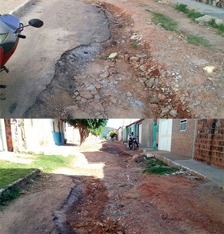 Catoze pede pressa na recuperação das ruas Domingos Medrado e Isaura Caíres Meira