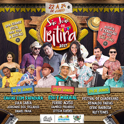 Prefeitura de Rio do Antônio divulga as atrações do São João de Ibitira