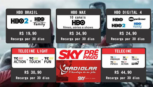 Tenha uma Sky pré pago em seu lar, procure hoje mesmo a Radiolar e veja as facilidades