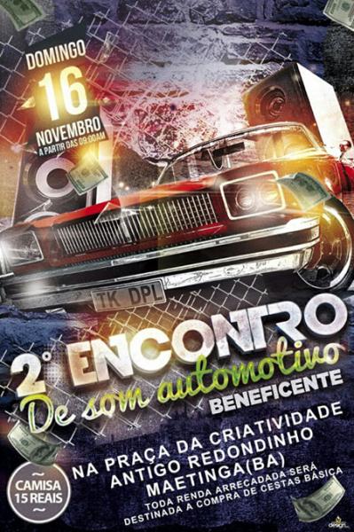 Acontecerá domingo o 2º Encontro de Som Automotivo