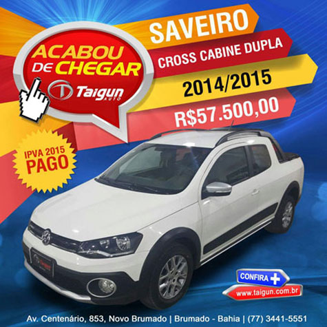 A Saveiro Cross Cabine Dupla que você estava esperando chegou na Taigun Auto