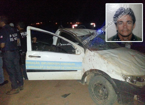 Empresário de Tanhaçu morre em capotamento próximo a Cristalândia
