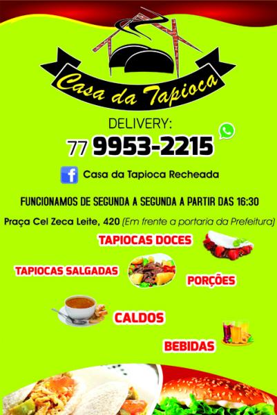 CASA DA TAPIOCA RECHEADA LUGAR AGRADÁVEL E CARDÁPIO DIFERENCIADO