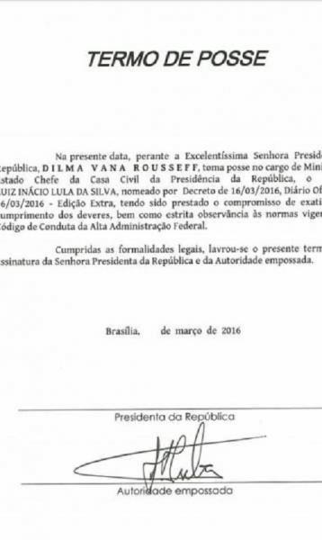 Governo divulga termo de posse de ministério assinado apenas por Lula