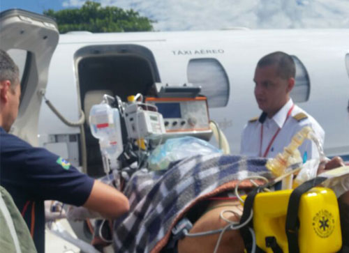 Vítima de atropelamento é transferida em UTI Aéria para Belo Horizonte - Minas Gerais