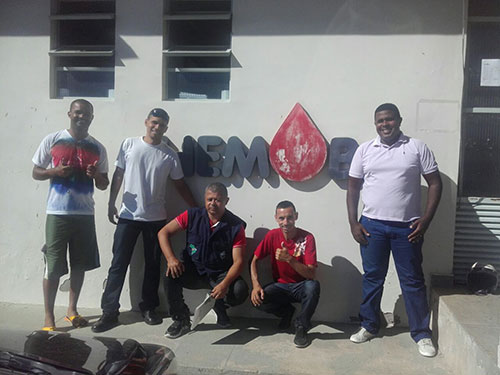 Vigilantes de Brumado realizam a campanha 'Vigilantes Sangue Bom'